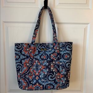 Vera Bradley Vibrant Blue and Orange Tote